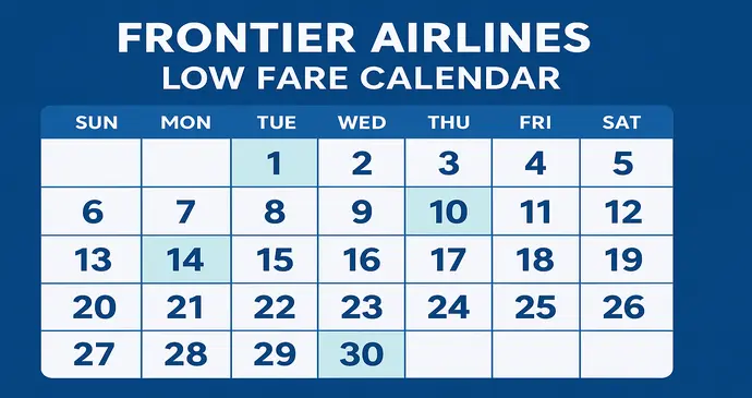 Frontier Airlines Low Fare Calender_202510115551.webp